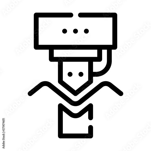 bending of metals line icon vector illustration