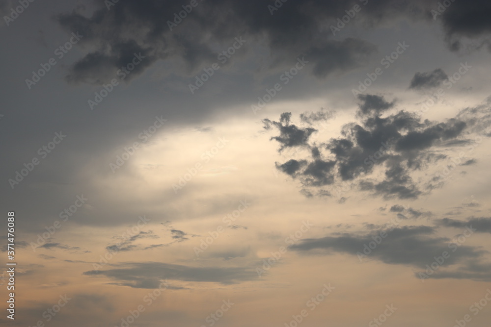 Obraz premium Black clouds in the sky.