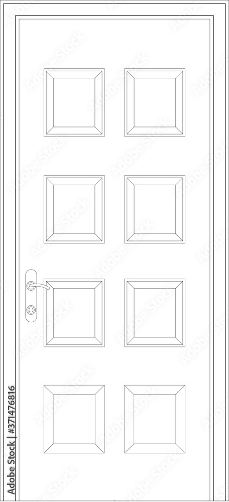 An Image of timber decorative door leaves in 2D Architectural CAD drawing. Comes with a variety of attractive designs. Comes with metal door frames and ironmongeries. Drawing in black and white. An Image of timber decorative door leaves in 2D Architectural CAD drawing. Comes with a variety of attractive designs. Comes with metal door frames and ironmongeries. Drawing in black and white.