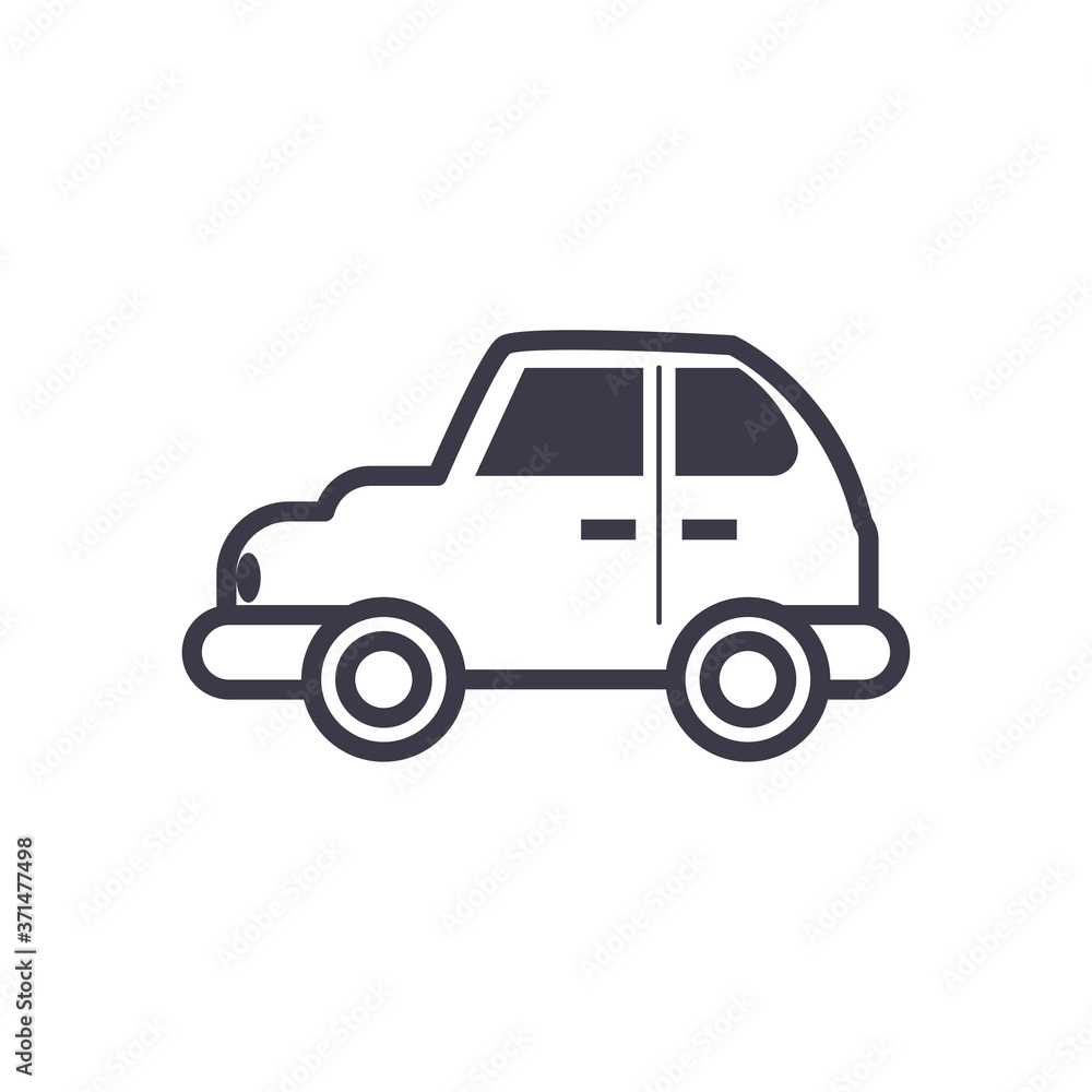 Isolated car line style icon vector design Isolated car line style icon vector design