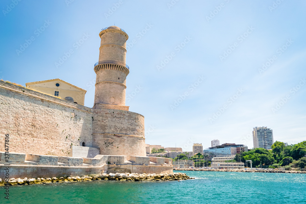 old fort and harbour in marseille