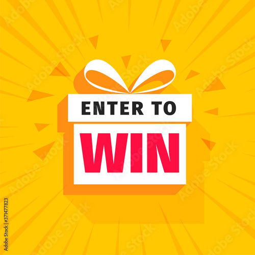 enter to win background with gift box design
