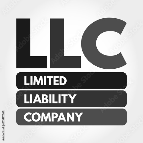 LLC - Limited Liability Company acronym, business concept background