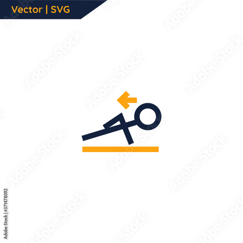 Gymnastic graphic icon.