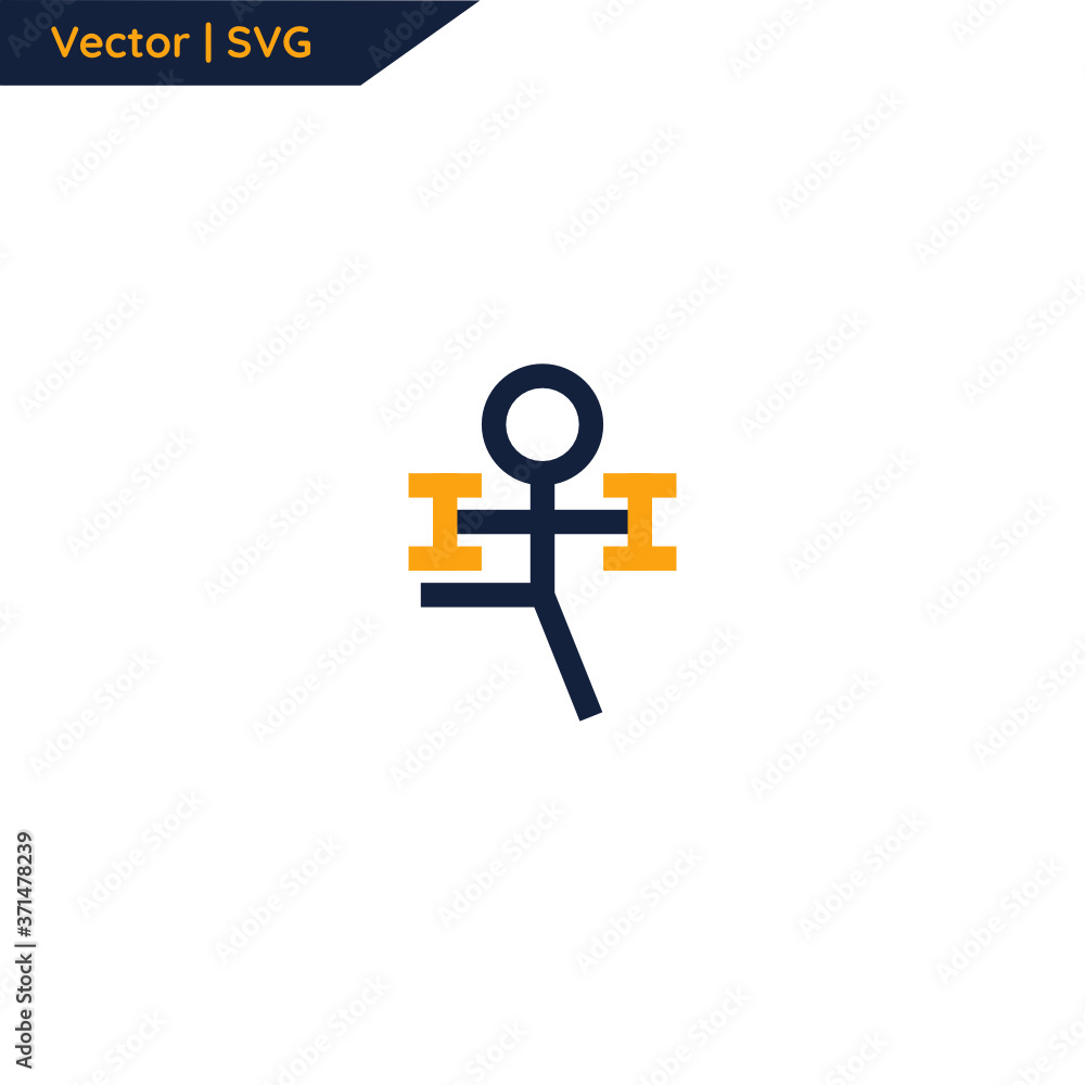 Gymnastic graphic icon. Gymnastic graphic icon.