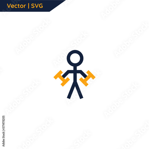 Gymnastic graphic icon.