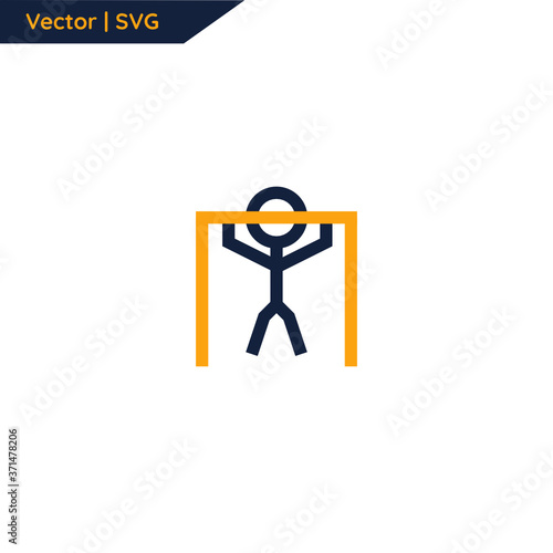Gymnastic graphic icon.