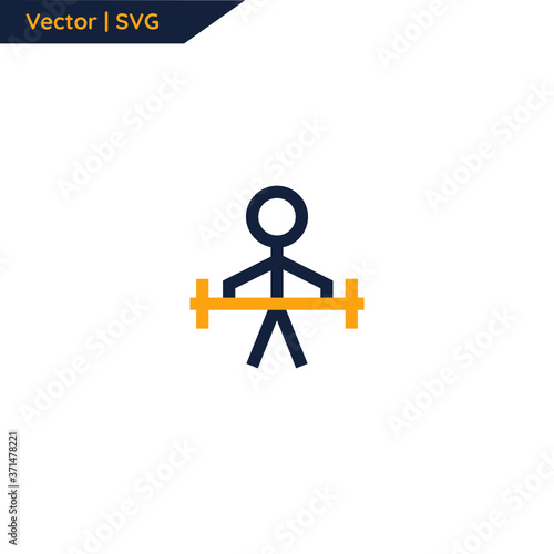 Gymnastic graphic icon.