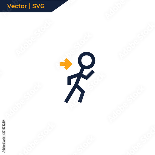 Gymnastic graphic icon.