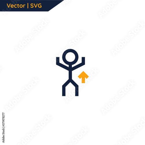 Gymnastic graphic icon.