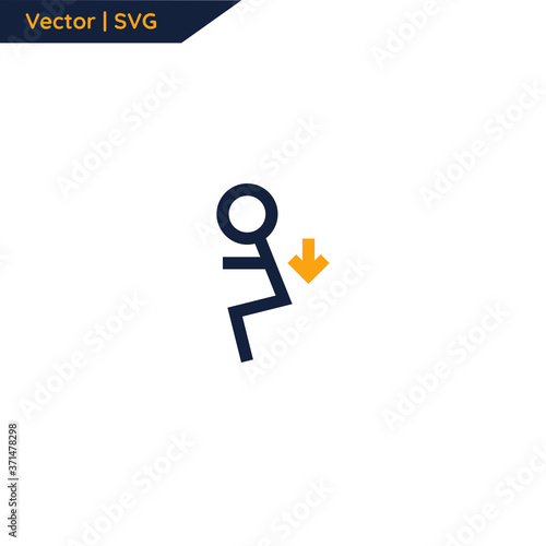 Gymnastic graphic icon.