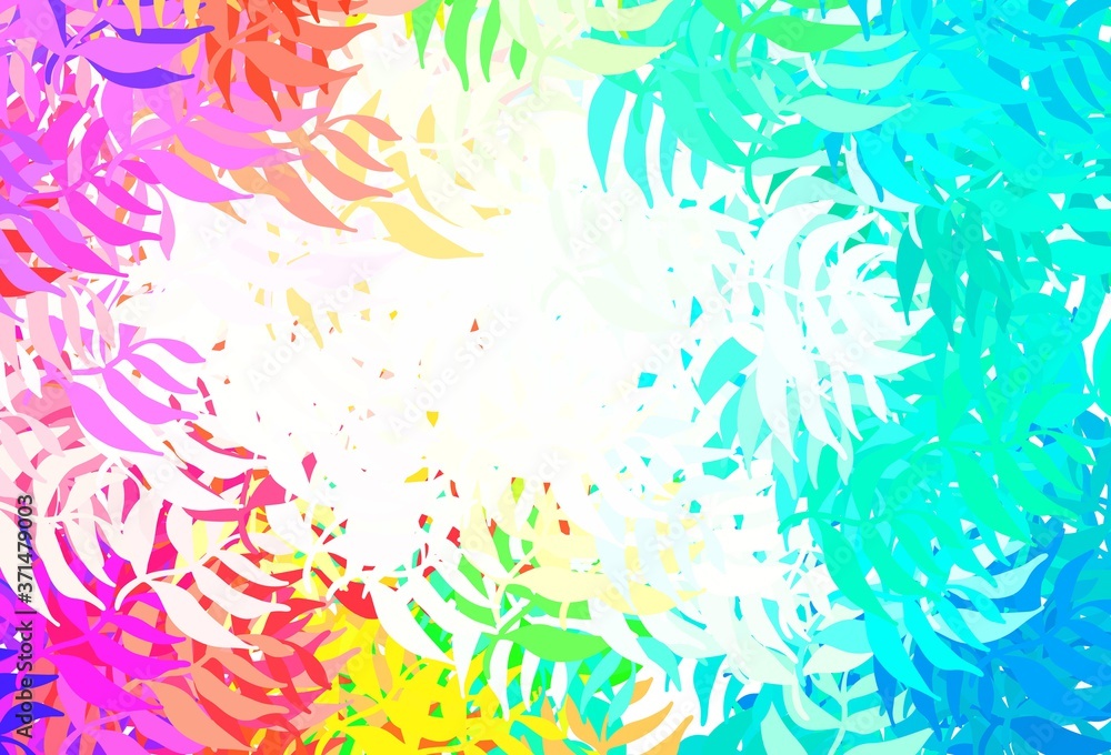 Light Green, Red vector abstract backdrop with leaves. Light Green, Red vector abstract backdrop with leaves.