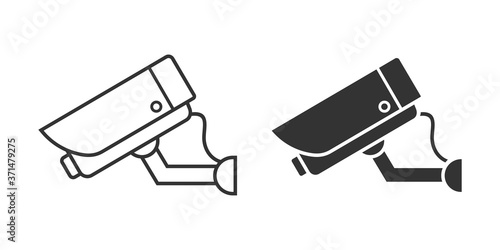 CCTV security camera vector icon