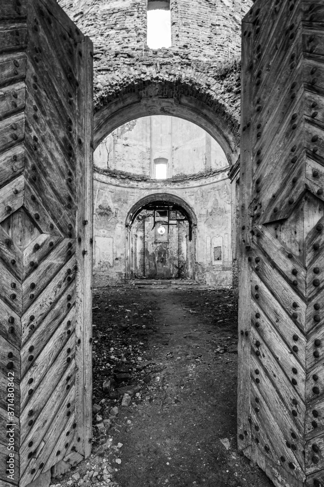 Ruins of the church of St. Paraskeva in Kniazie. Former Ukrainian Greek Catholic church build in 1798–1806. Ruins of the church of St. Paraskeva in Kniazie. Former Ukrainian Greek Catholic church build in 1798–1806.