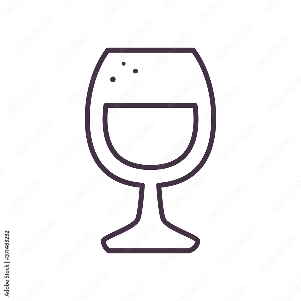 beer snifter line style icon vector design beer snifter line style icon vector design