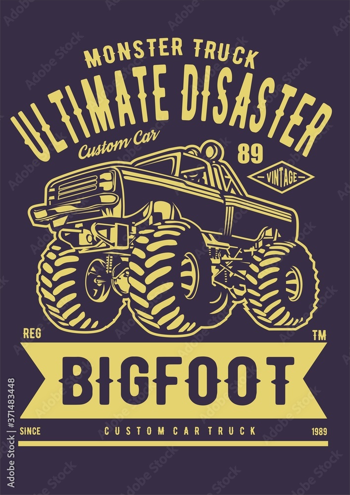 Fototapeta premium bigfoot ultimate disaster