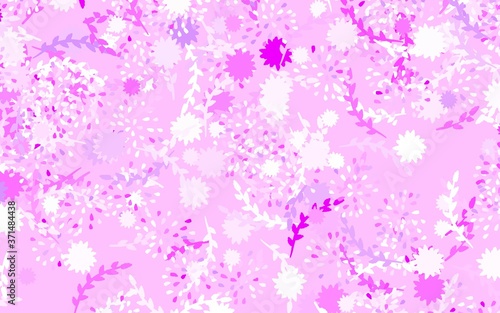 Light Purple  Pink vector elegant wallpaper with flowers