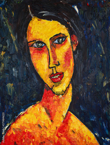 Canvas Print oil painting, Portrait of a woman