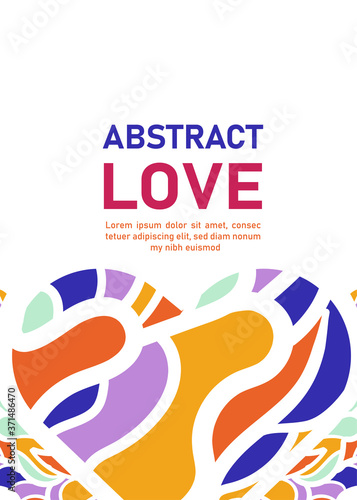 abstract love background. design material. cover page  poster  banner  design template