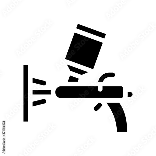 powder coating glyph icon vector isolated illustration