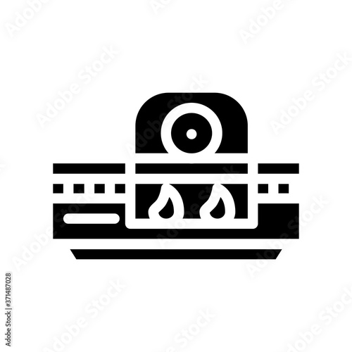heat treatment glyph icon vector isolated illustration