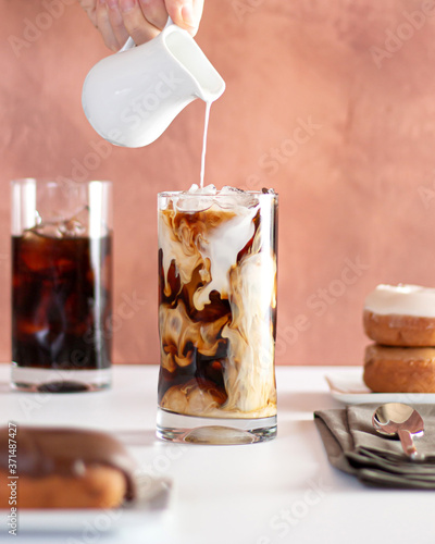 coffee and cream swirl