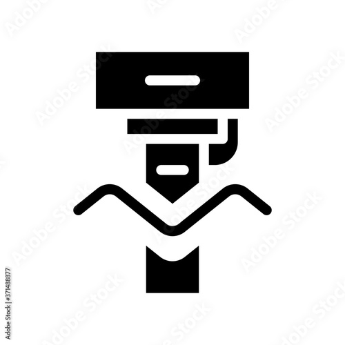 bending of metals glyph icon vector illustration