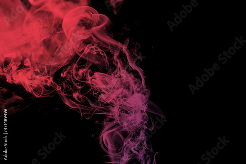 red smoke on black abstract background