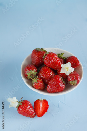 red juicy ripe sweet summer strawberry