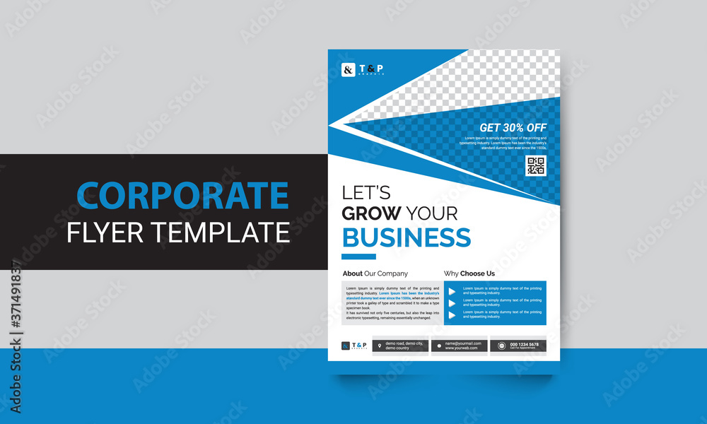 simple flyer design template, corporate business flyer design vector