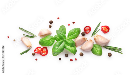 Vegetables and seasoning cooking ingredients
