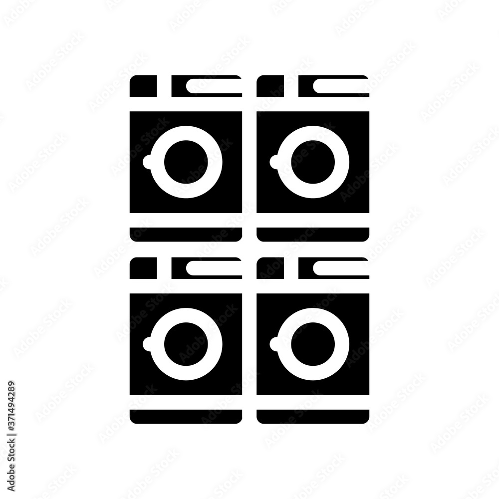laundry service machines glyph icon vector illustration laundry service machines glyph icon vector illustration