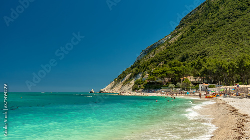 The beautiful sea of Portonovo in Conero, Ancona province, Marche region. © zakaz86
