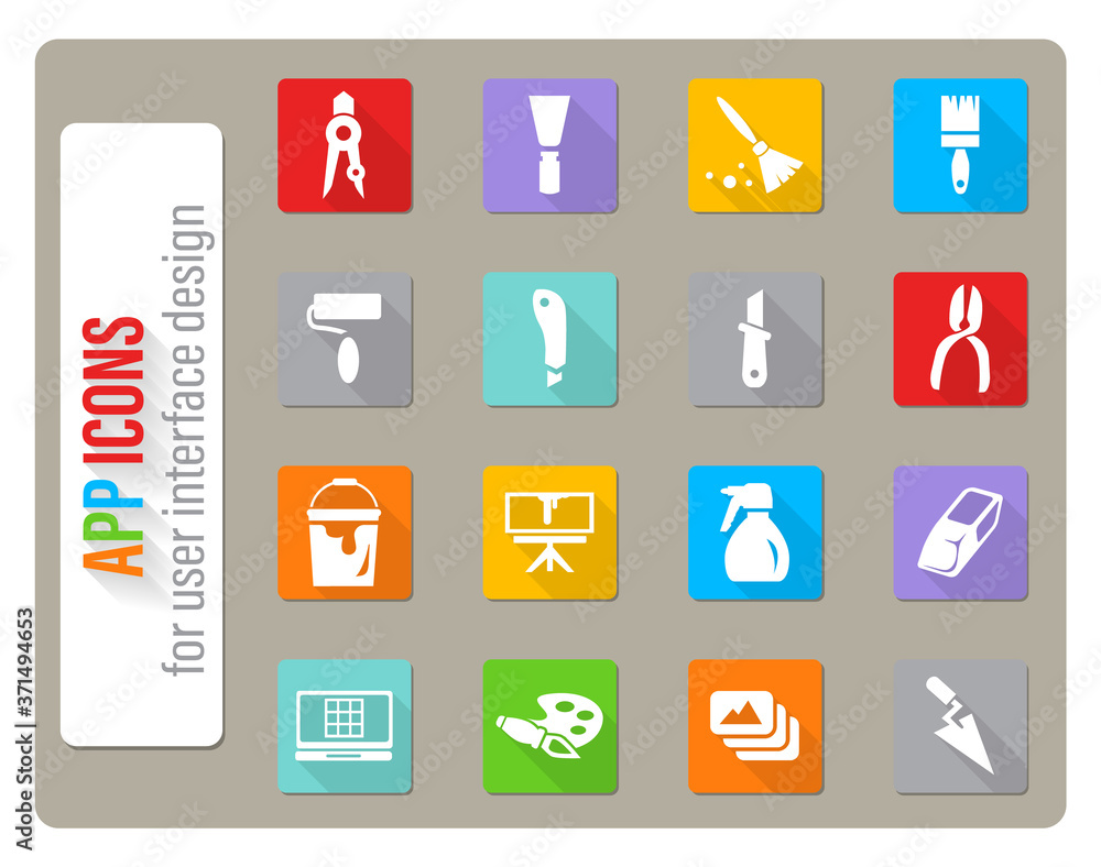 art tools icon set art tools icon set