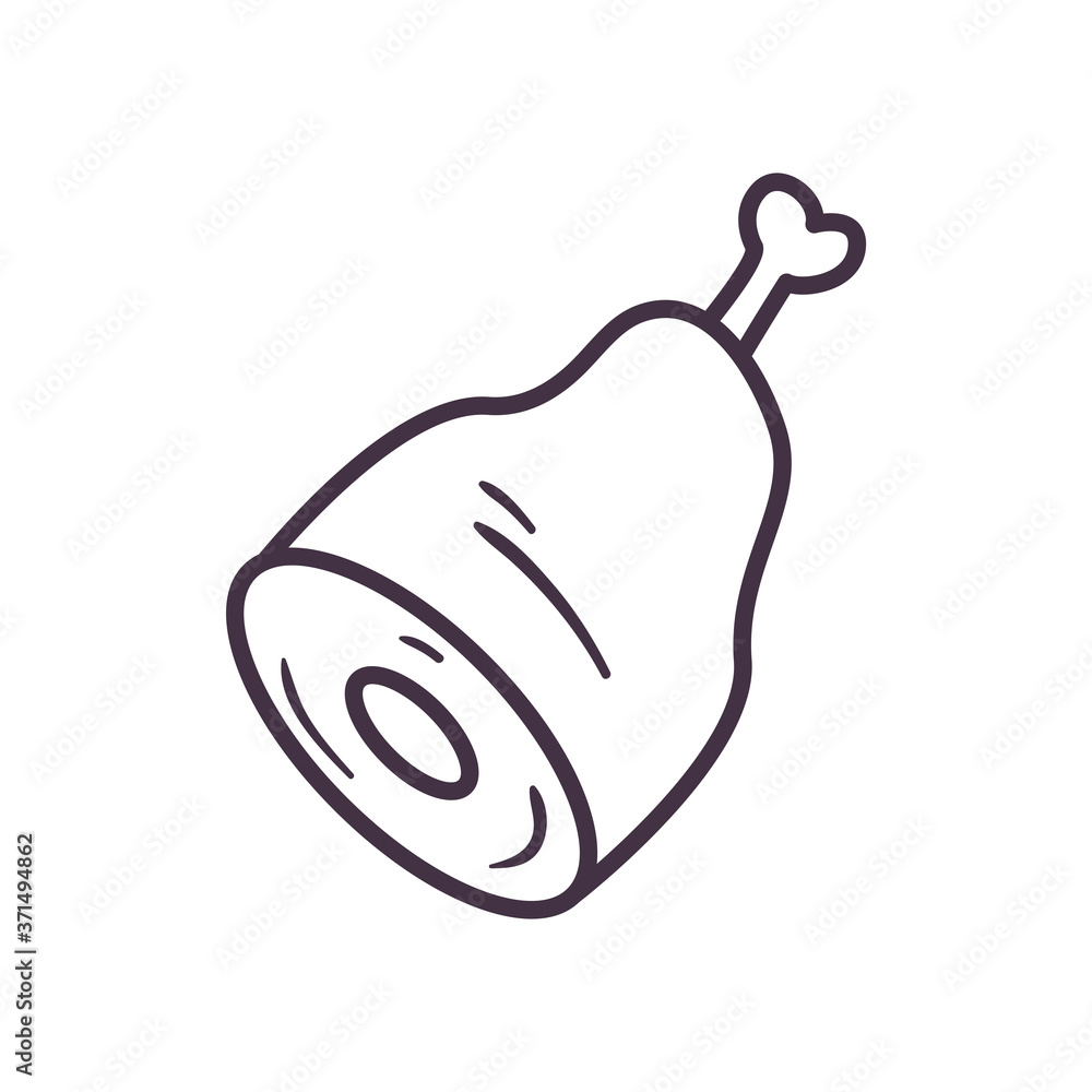 meat line style icon vector design meat line style icon vector design