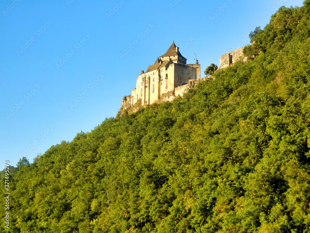 Chateau Castelnaud perched on a limestone cliff