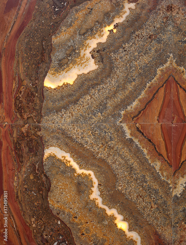 Close up texture of abstract red marble onyx stone