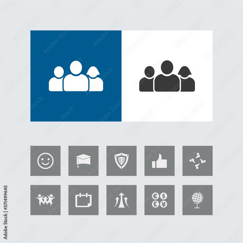 Creative Team Icon with Bonus Icons. Creative Team Icon with Bonus Icons.