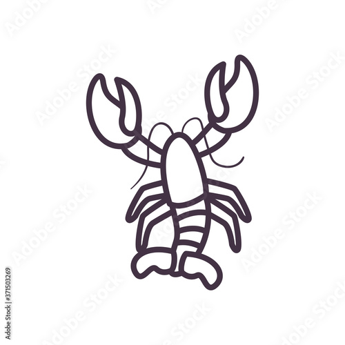 lobster line style icon vector design