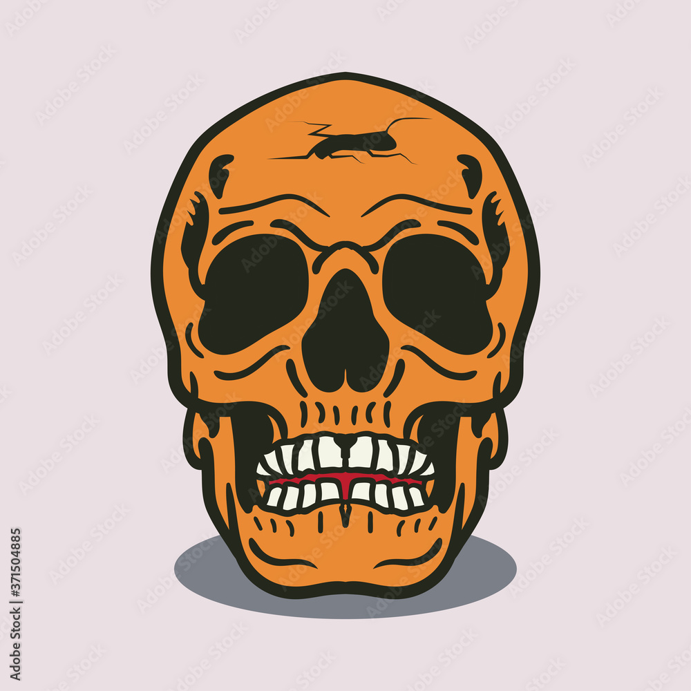 Fototapeta premium Skull Graphic Design Vector Illustration