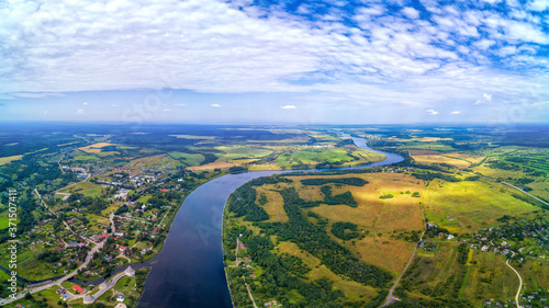 Rural aerial landscape in R...