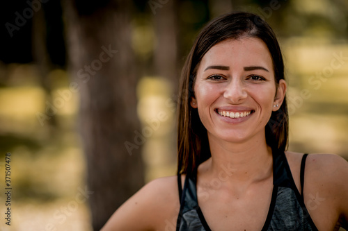 Portrait of young female athlete