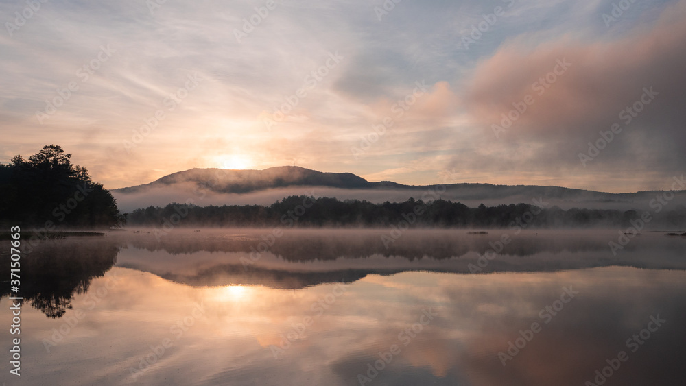 Sunrise on Powder Mill Pond in Bennington New Hampshire