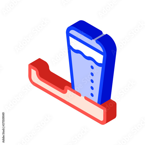 automatic drinker for dog isometric icon vector illustration