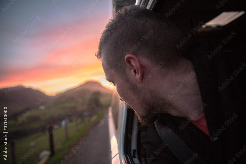 Watching the sunset in the Lake District. Watching the sunset in the Lake District.