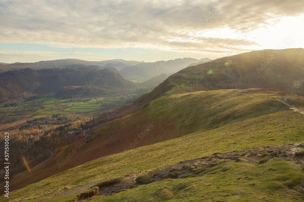 Rolling hills in the Lake District. Rolling hills in the Lake District.