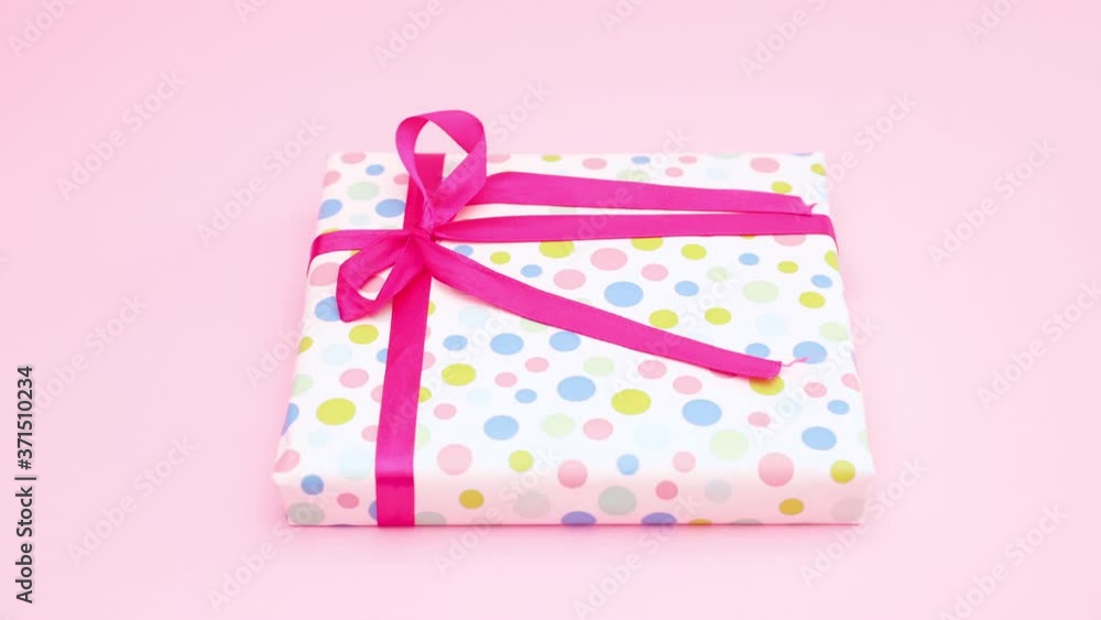 Gifts changing on pink theme. Stop motion Gifts changing on pink theme. Stop motion
