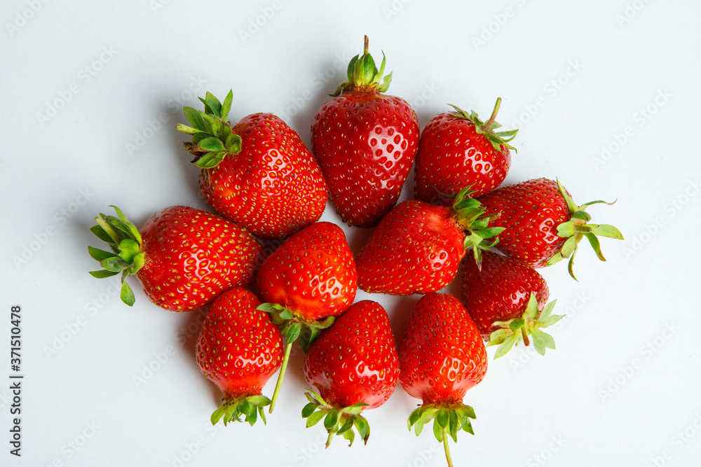 strawberries on a white background strawberries on a white background