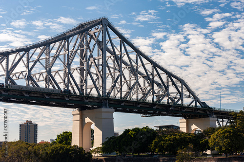 The famous Brisbane city bridge