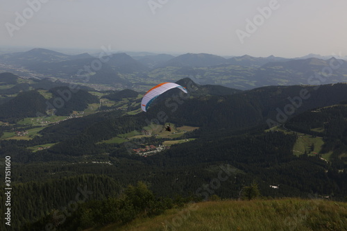 A glider in the Austrian alps. 